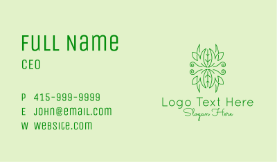 Green Ornament Plant Business Card Image Preview