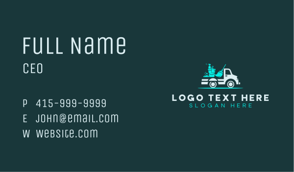 Truck Maintenance Cleaning  Business Card Design Image Preview