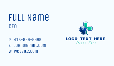 Medical Scrub Suit Cross Business Card