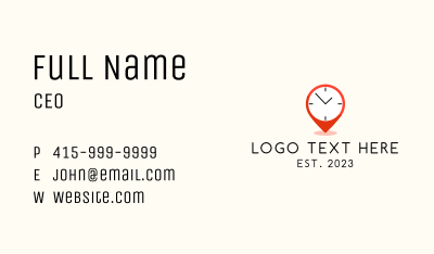 Location Time Business Card