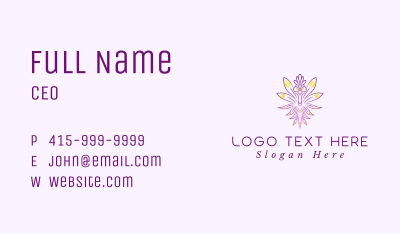 Glamorous Violet Peacock Business Card Image Preview