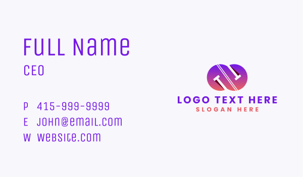 Abstract Loop Symbol Business Card Design Image Preview