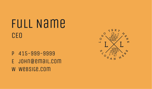 Hipster Flower Lettermark Business Card Design Image Preview