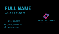 Creative Tech Startup Letter S Business Card Design