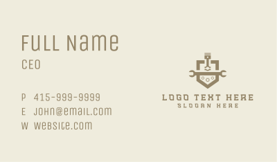 Piston Mechanic Wrench Business Card Image Preview