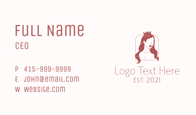 Beauty Queen Hairdresser Business Card Image Preview