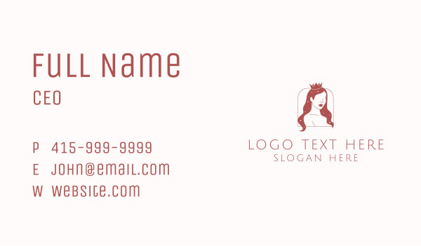 Beauty Queen Hairdresser Business Card Design Image Preview