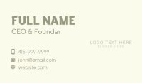 Minimalist Company Wordmark Business Card Image Preview