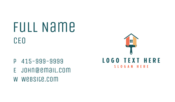 House Paint Drip Brush Business Card Design Image Preview