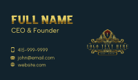 Luxury Decorative Crest Business Card Design