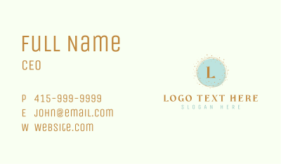 Perfume Fashion Watercolor Lettermark Business Card Image Preview
