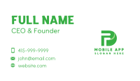 Green Nature PD Monogram Business Card Design