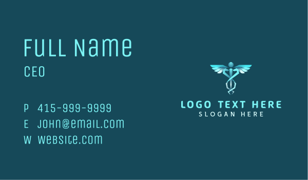 Caduceus Medicine Laboratory Business Card Design Image Preview