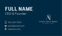 Realty Building Letter A Business Card Design