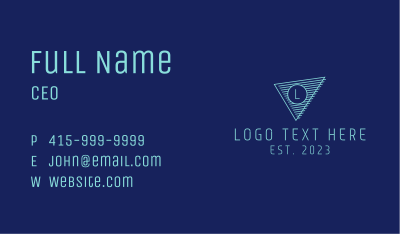 Minimalist Triangle Letter Business Card Image Preview