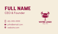 Bull Steak House Wine Business Card Image Preview