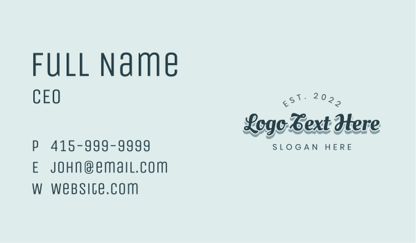 Classic Bakery Wordmark Business Card Design Image Preview