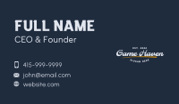 Cursive Retro Wordmark Business Card Image Preview