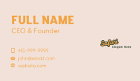 Retro Apparel Brand Wordmark Business Card Image Preview
