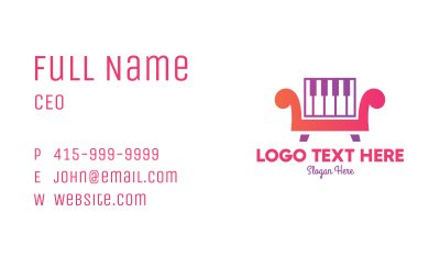 Piano Chair Business Card