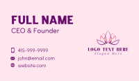 Lotus Flower Gradient Business Card Design