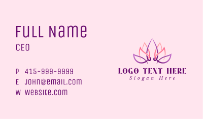 Lotus Flower Gradient Business Card Image Preview
