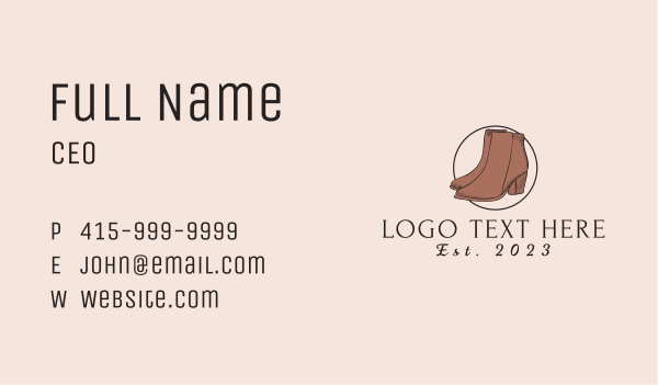 Ladies Brown Shoes  Business Card Design Image Preview