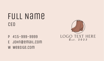 Ladies Brown Shoes  Business Card Image Preview
