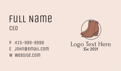 Ladies Brown Shoes  Business Card