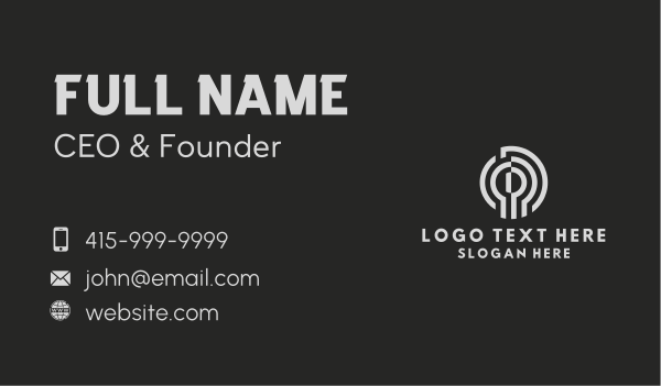 Keyhole Security Tech Business Card Design