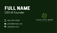 Elegant Organic Leaf Business Card Design
