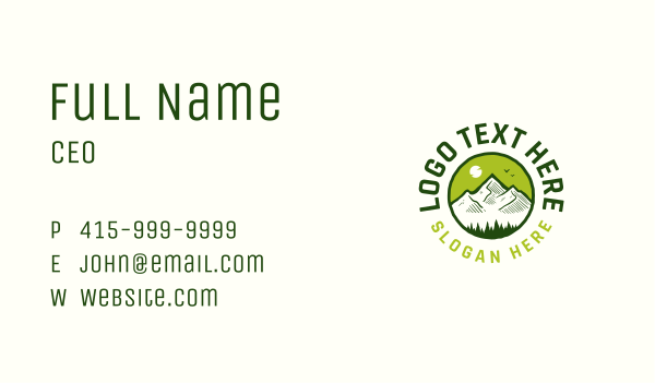 Mountain Nature Adventure Business Card Design Image Preview
