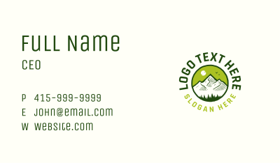 Mountain Nature Adventure Business Card Image Preview