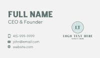 Green Feminine Boutique Business Card Image Preview