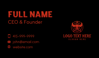 Horn Skull Pentagram Business Card Preview