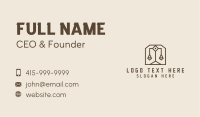 Notary Justice Scale  Business Card Design