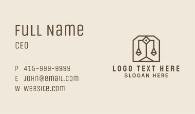 Notary Justice Scale  Business Card Image Preview