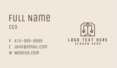 Notary Justice Scale  Business Card Image Preview