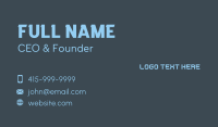 Blue Generic Stencil Wordmark Business Card Image Preview