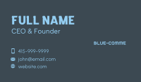 Blue Generic Stencil Wordmark Business Card Image Preview