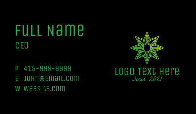 Green Environmental Star  Business Card Image Preview