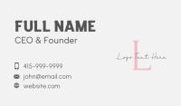 Cursive Feminine Letter  Business Card Design