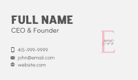 Cursive Feminine Letter  Business Card Image Preview