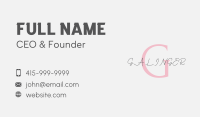 Cursive Feminine Letter  Business Card Image Preview