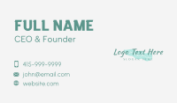 Beauty Leaf Wordmark Business Card Design
