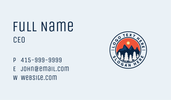Alpine Mountain Hiking Business Card Design Image Preview