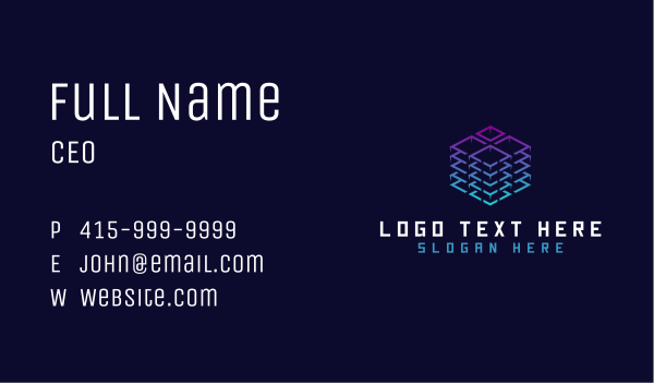 Technology Storage Box Business Card Design Image Preview
