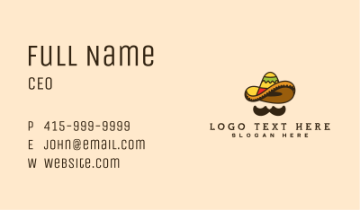 Traditional Mexican Hat Business Card Image Preview