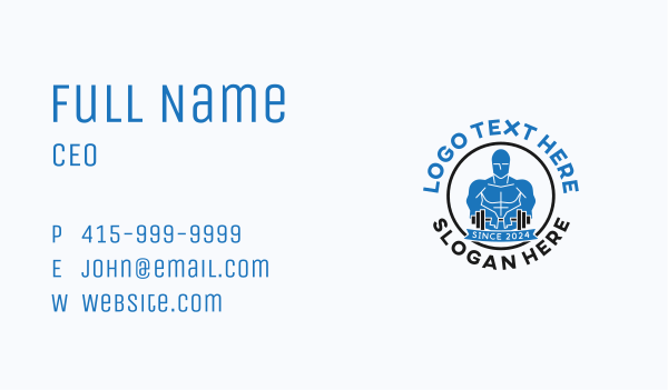 Bodybuilder Fitness Gym  Business Card Design Image Preview