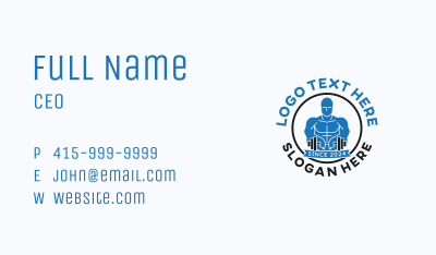 Bodybuilder Fitness Gym  Business Card Image Preview